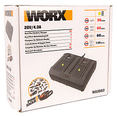 WORX WA3883 20В 2*2A - двойное зарядное устройство