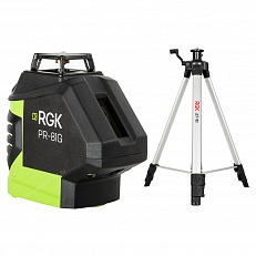 RGK PR-81G + штатив - лазерный уровень с зеленым лучом