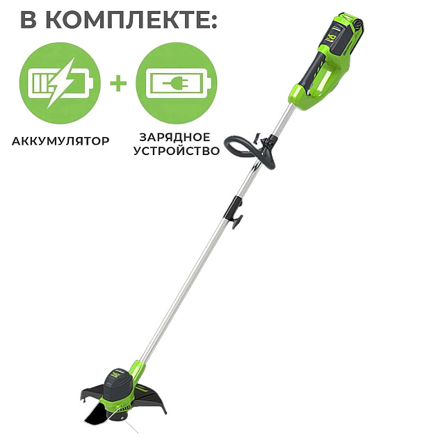 Аккумуляторный триммер Greenworks G40LTK8, 40V с АКБ 8 Ач + ЗУ