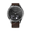 Garmin Vivomove HR серебряные с темно-коричневым кожаным ремешком часы для бега