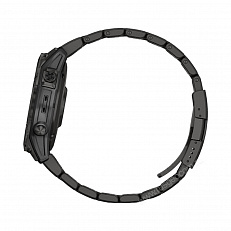 спортивные Часы Garmin Fenix 7 Sapphire Solar титановый угольно-серый DLC с угольно-серым титановым DLC браслетом