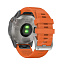 Часы Garmin Fenix 6 Sapphire титановый с оранжевым ремешком для тренировок