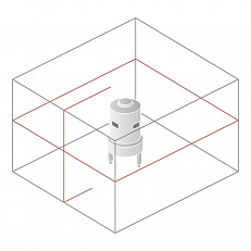 Схема лучей лазерного нивелира Bosch PLL 360