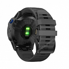 фитнесс Часы Garmin Fenix 6 Pro Solar черный с серым ремешком
