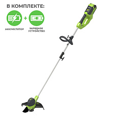 Greenworks G40LT30, 40V с АКБ 4 Ач + ЗУ 5А быстрое - аккумуляторный триммер